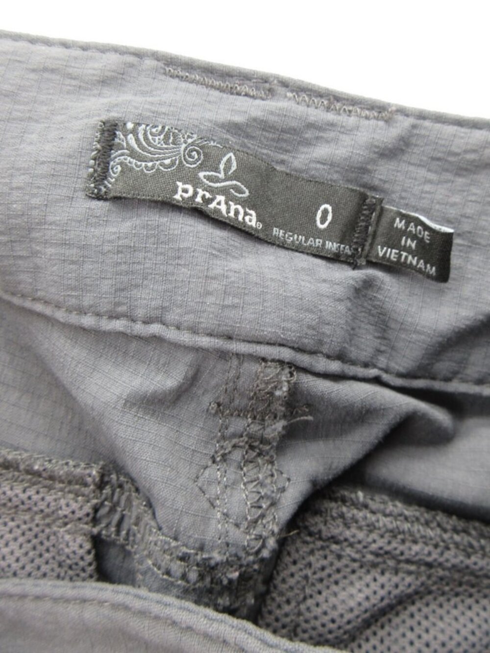 Prana Pants 0 Convertible Cargo Drawstring Ripstop Outdoor Travel - Picture 12 of 14